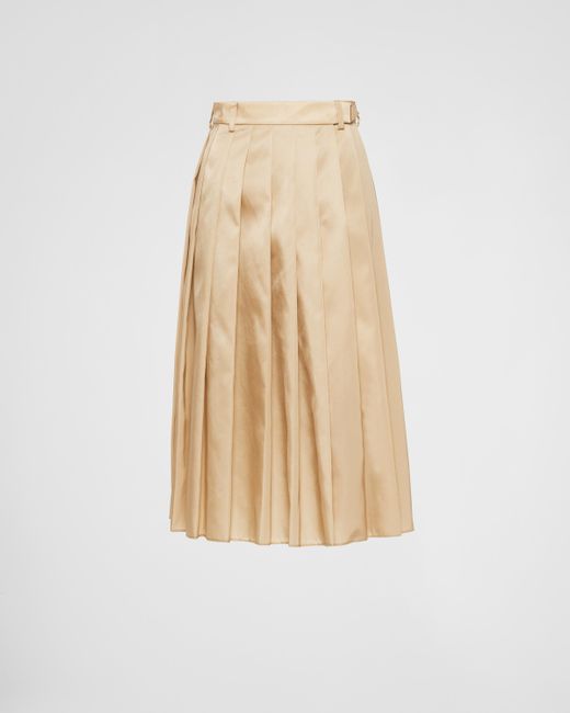 Prada White Re-Nylon Pleated Skirt