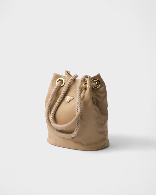 Prada Natural Mariner Re-Nylon Small Bucket Bag