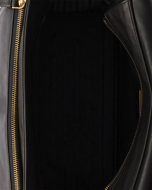 Prada Black Explore Large Nappa Leather Shoulder Bag With Flap