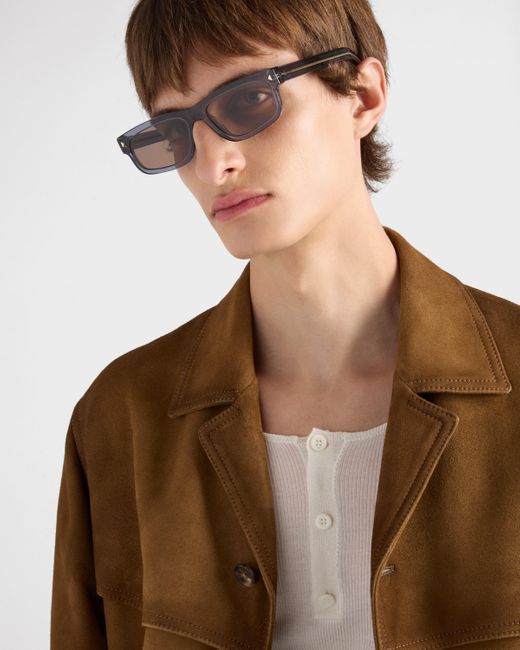 Occhiali Da Sole Con Iconica Placca di Prada in Gray da Uomo