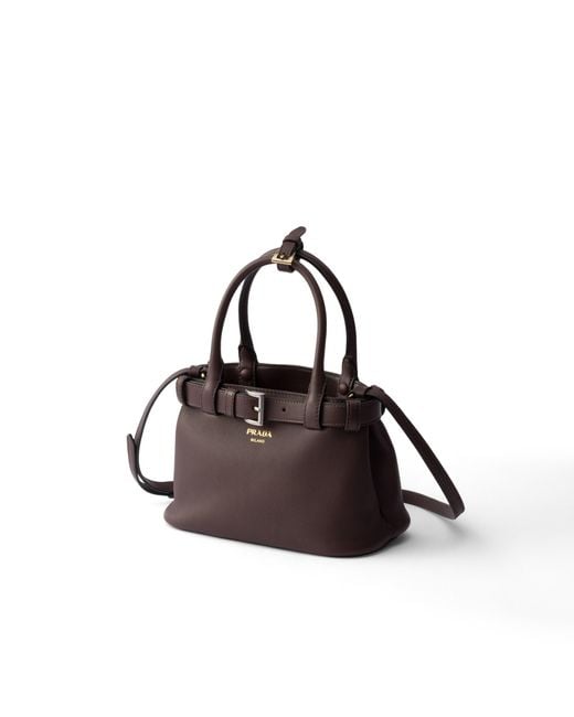 Prada Multicolor Buckle Small Leather Bag With Belt