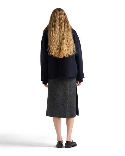 Prada Blue Double Cashwool Jacket