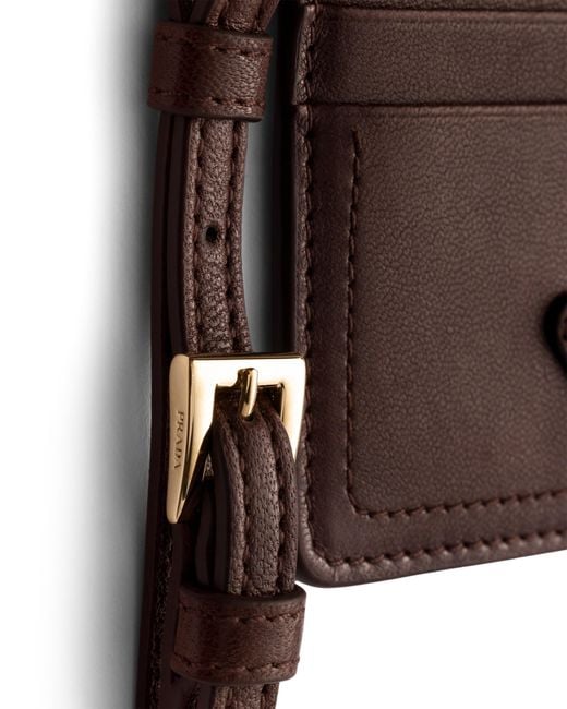 Prada White Nappa Leather Card Holder