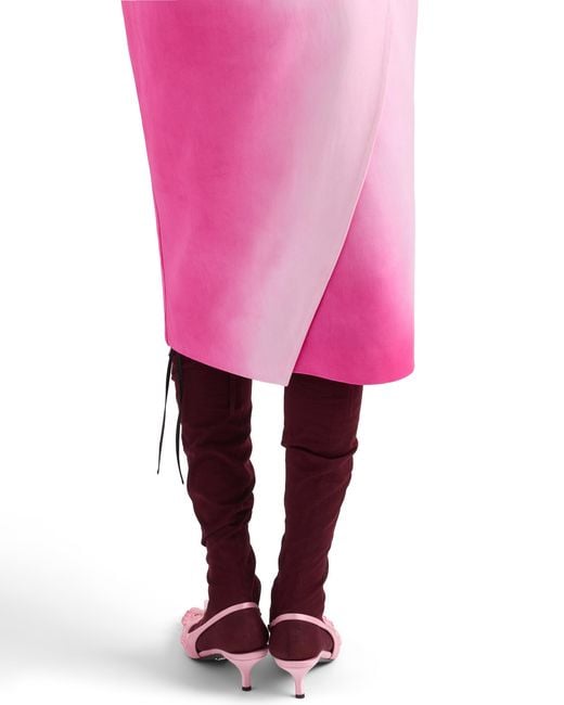 Prada Pink Washed Duchesse Dress, Fuchsia