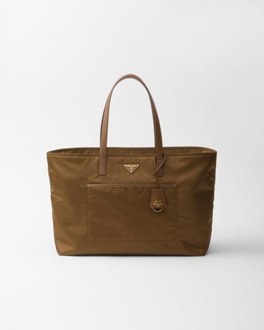 Grand Cabas Re-Edition 1978 En Re-Nylon Et Cuir Saffiano Prada en coloris Natural