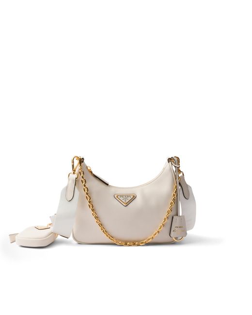 Prada Natural Re-Edition 2005 Leather Shoulder Bag