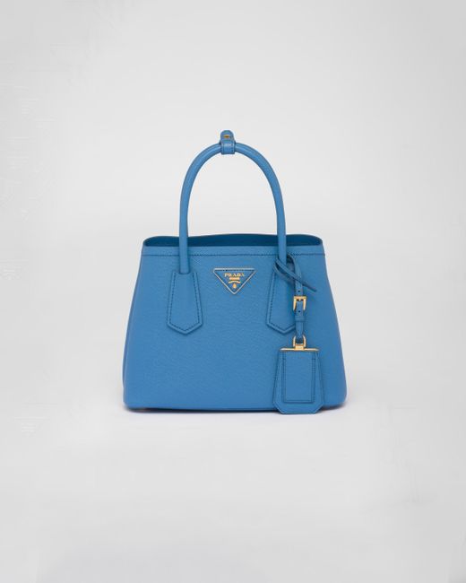 Prada Blue Double Saffiano Leather Mini Bag