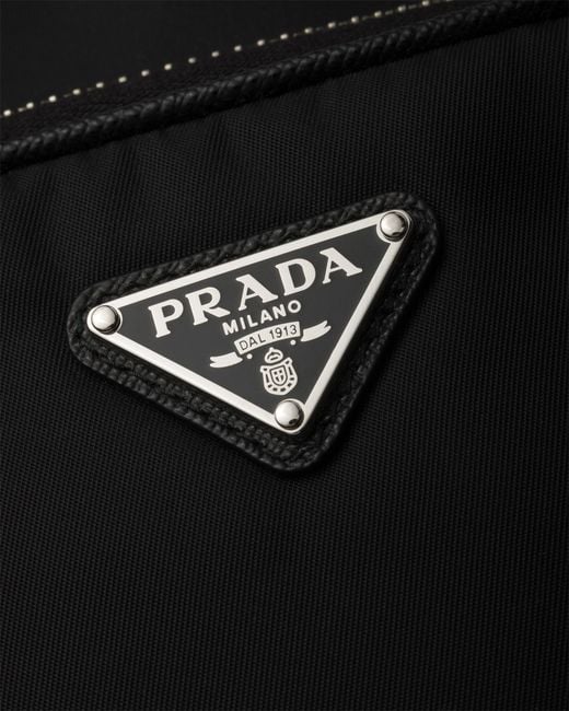 Étui Pour Smartphone En Re-Nylon Et Cuir Saffiano, Homme Prada pour homme en coloris Black