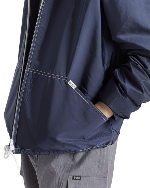 Prada Blue Lightweight Re-Nylon Blouson Jacket
