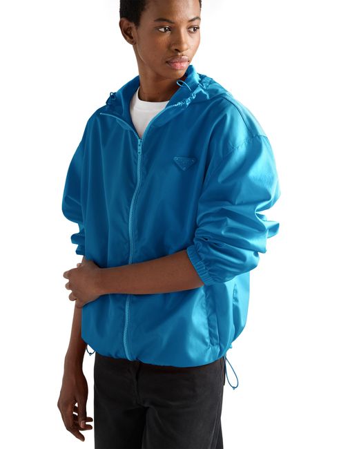 Prada Blue Re-Nylon Rain Jacket