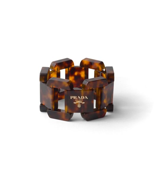 Bracciale Rigido A Catena, Donna, Taglia di Prada in Brown