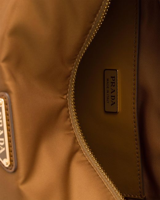 Prada Brown Explore Small Re-Nylon And Leather Shoulder Bag, Brandy