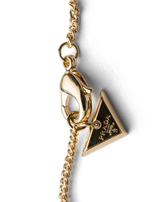 Prada Metallic Metal Necklace