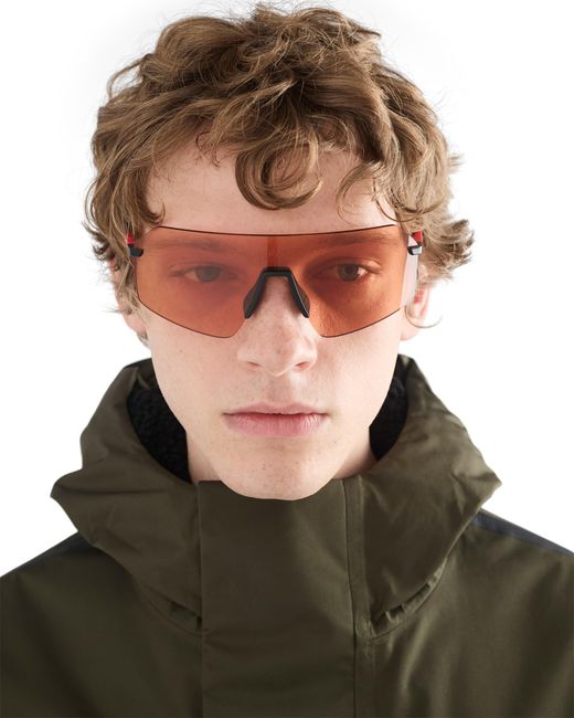 Prada Pink Linea Rossa Sunglasses for men