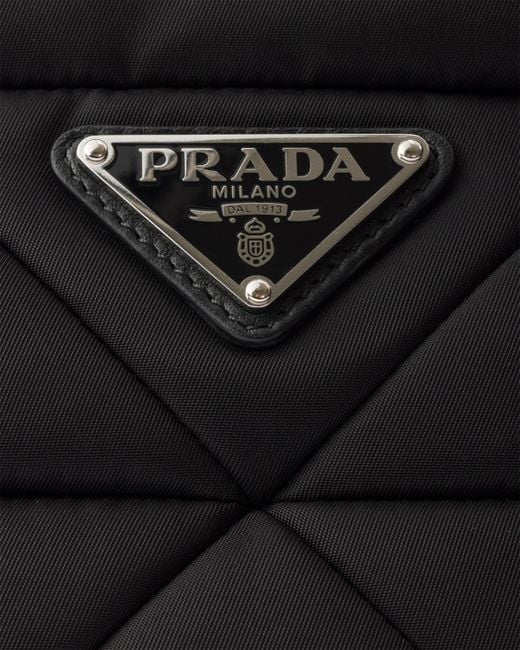 Prada Black Padded Re-Nylon Tote Bag