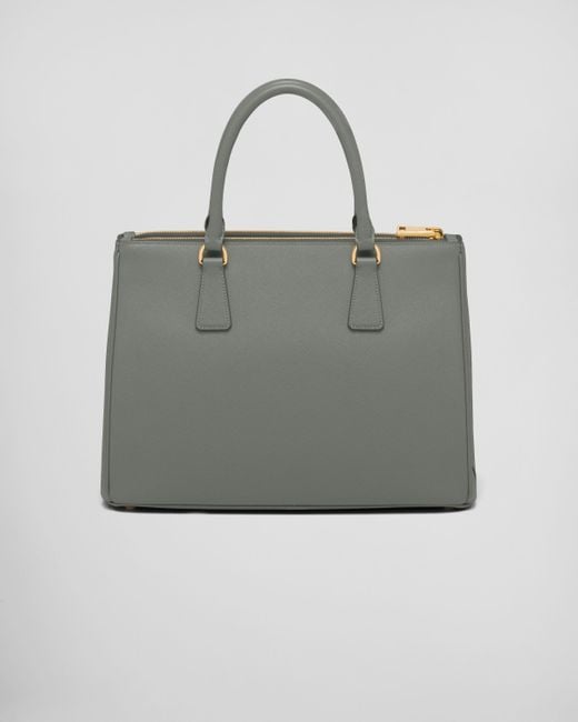 Prada Gray Large Galleria Saffiano Leather Bag