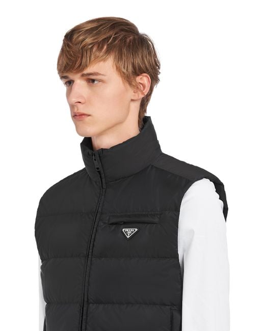 Prada Weste Aus Gepolstertem Re-nylon in Black für Herren