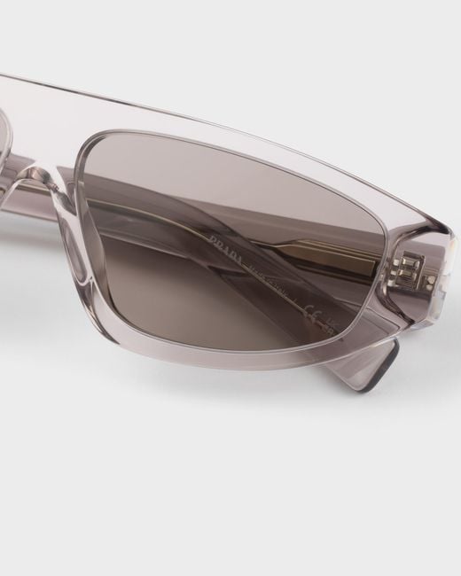 Prada Gray Eyewear Collection Sunglasses for men