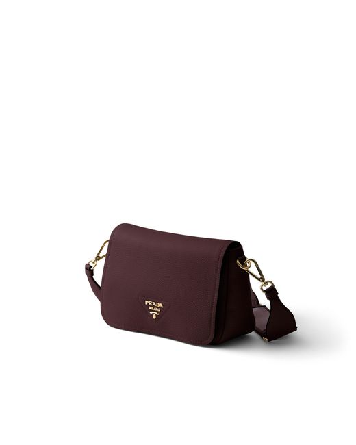 Prada Purple Leather Shoulder Bag