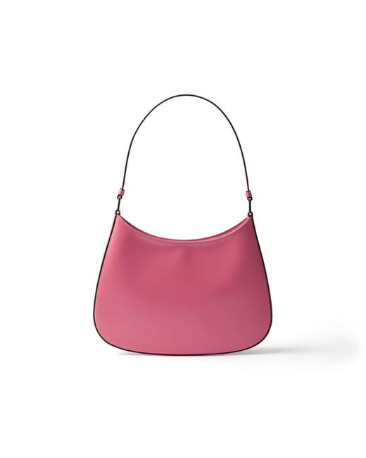 Prada Pink Cleo Brushed Leather Shoulder Bag