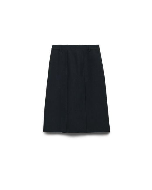 Prada Black Wool Skirt