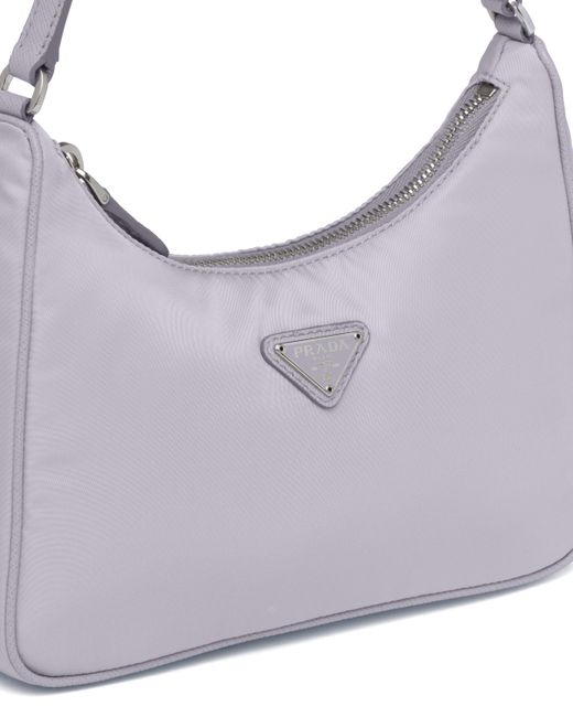 Prada Gray Re-Edition 2005 Re-Nylon And Saffiano Mini Bag