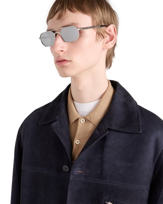 Prada White Sunglasses With Logo for men