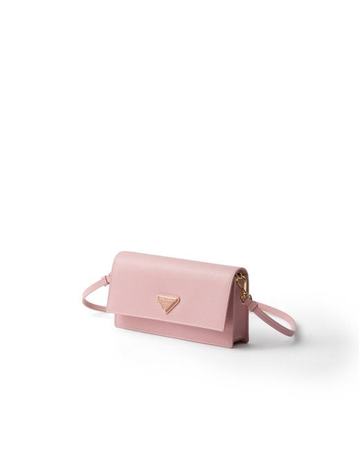 Prada Pink Saffiano Leather Mini-Bag, Peach