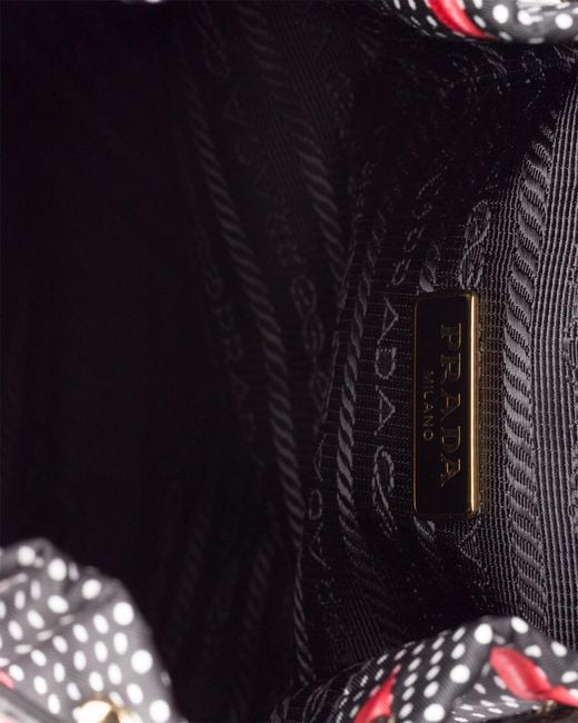 Prada White Printed Re-Nylon Pouch