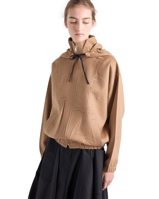 Prada Brown Camel-Hair Blouson Jacket