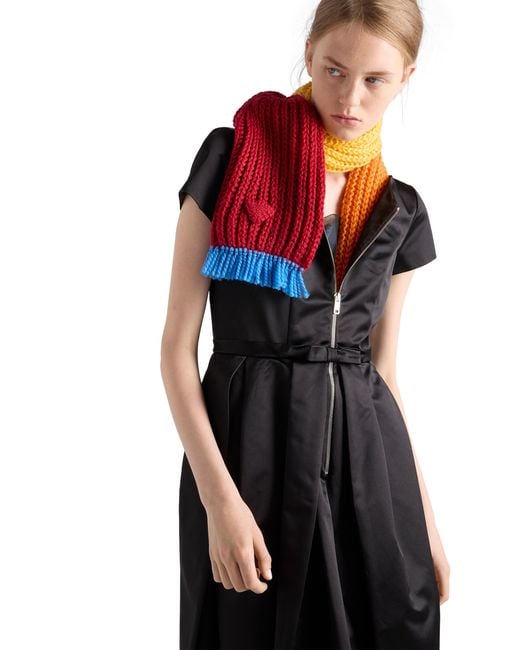 Prada Black Duchesse Silk Dress