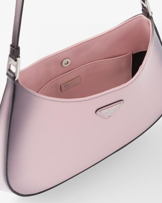 Prada Pink Cleo Brushed Leather Shoulder Bag