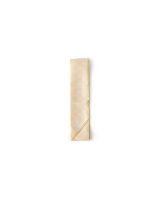 Prada White Jacquard Silk Tie