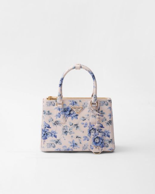 Prada Galleria Tasche Aus Bedrucktem Saffiano Leder in Blau Lyst DE