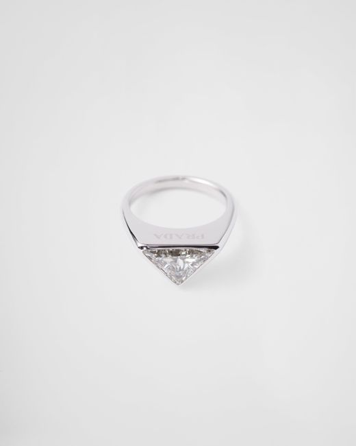 Prada Eternal Gold Ring In White Gold With Laboratory-grown Diamond