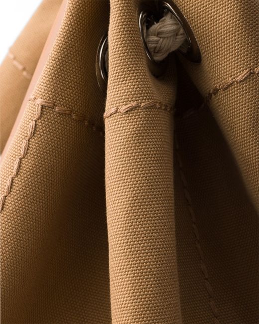 Prada Natural Canvas Drawstring Duffle Bag for men
