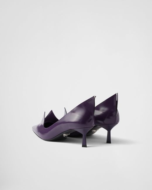 Prada Blue Brushed Leather Pumps