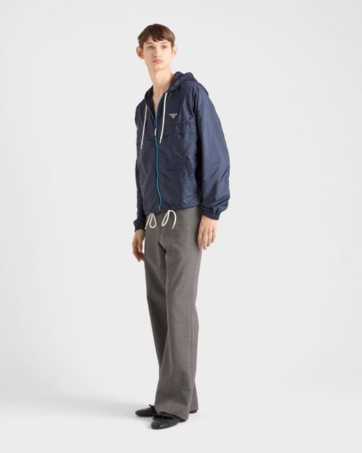 Prada Blue Re-Nylon Blouson Jacket for men