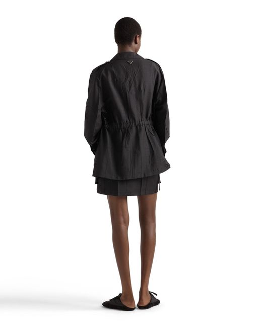 Prada Black Garment-Dyed Kid Mohair Jacket