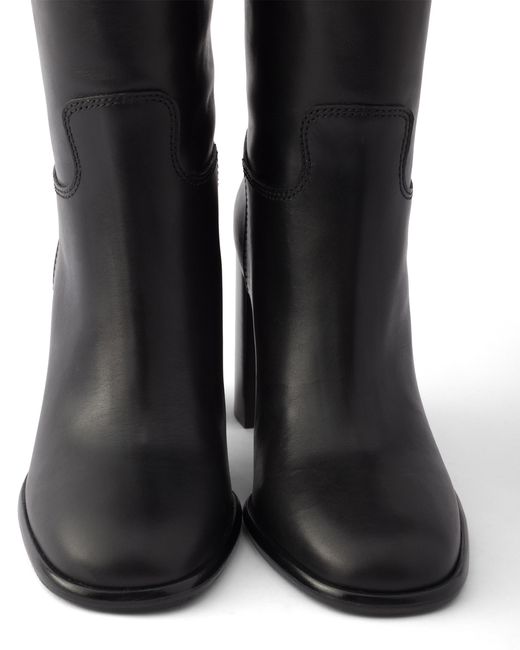 Prada Black Leather Boots