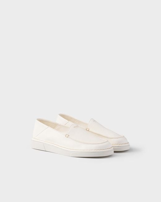 Prada Natural Leather Loafers