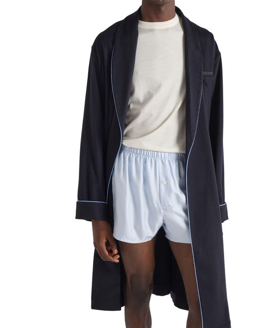 Prada Blue Cashmere Robe for men