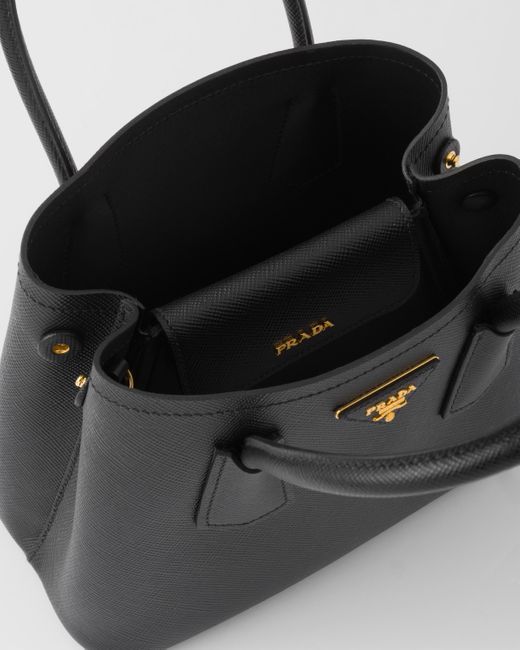 Prada Black Double Saffiano Leather Mini Bag