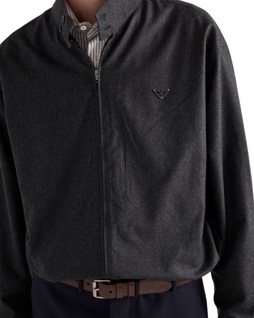 Prada Black Wool Shirt for men