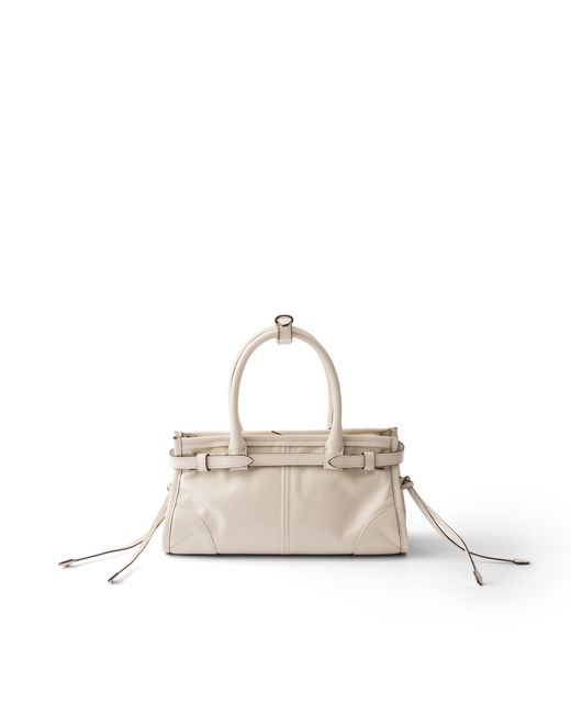 Prada Natural Bonnie Leather Mini Handbag