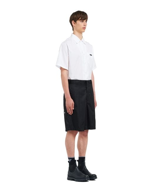 Prada Black Straight-Leg Shorts for men