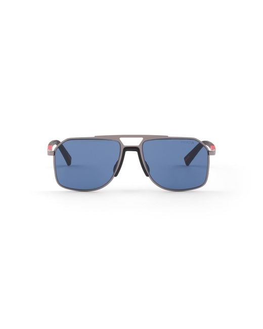 Prada Blue Linea Rossa Sunglasses for men