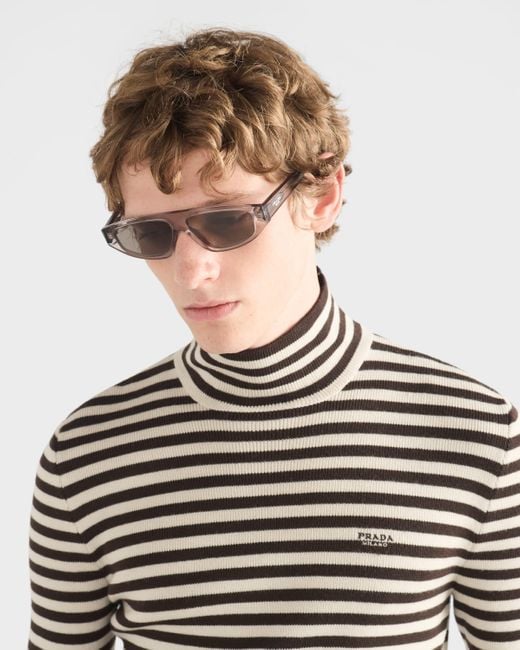 Prada Gray Eyewear Collection Sunglasses for men