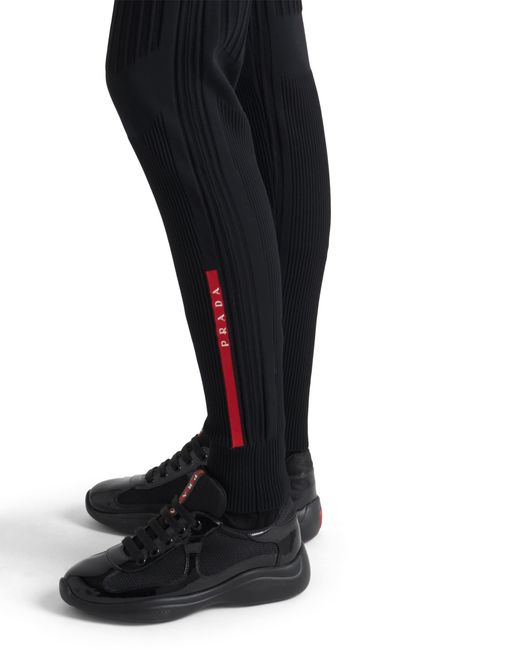 Prada Black Re-Nylon Piqué Leggings