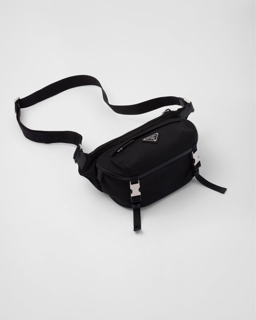 Prada Black Re-nylon And Saffiano Leather Shoulder Bag for men